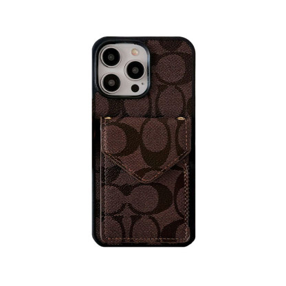 CH  iPhone Case With Card Holder And Strap Light Black -SJ240513-GTOCASE