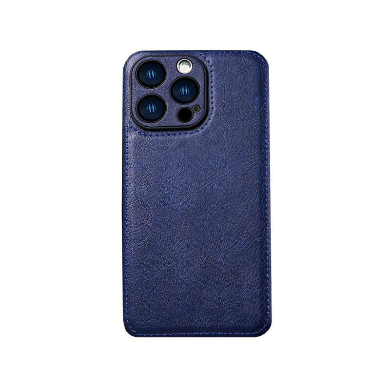 Leather Phone Case For iPhone Black -QB240312-GTOCASE