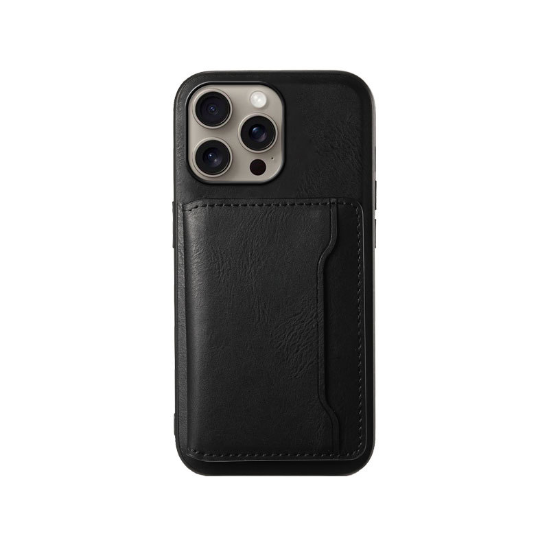 Leather Phone Case With Card Holder For iPhone Brown (Compatible With Magsafe)-MMK241650-GTOCASE