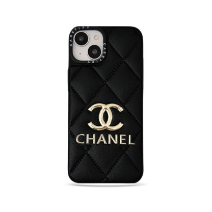 Leather CC iPhone Case Black-JB240320-GTOCASE