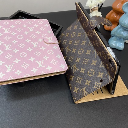 Leather Monogram iPad Case Big Printing -IPA251459-GTOCASE