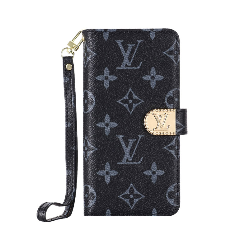 Flip Wallet Case for iPhone with Card Slots and Zipper Pocket-GELB003