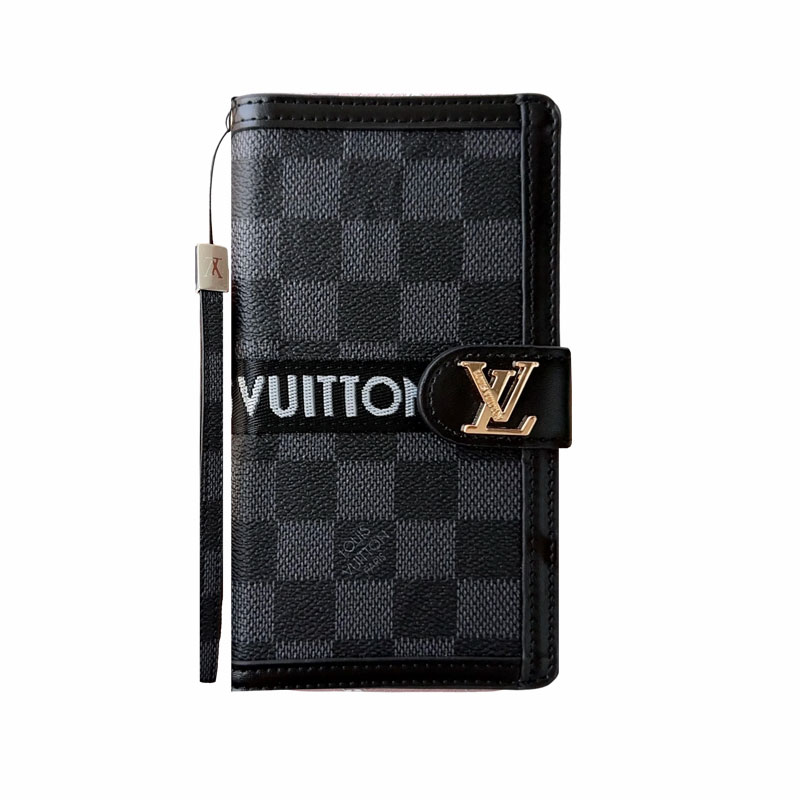 Classic Leather Fold Monogram iPhone Case With Card and Cash Holder-GEMTY001