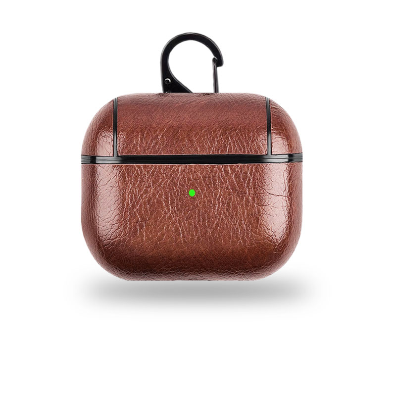 Leather Case For AirPods 3rd Generation Brown-ZP240703-GTOCASE