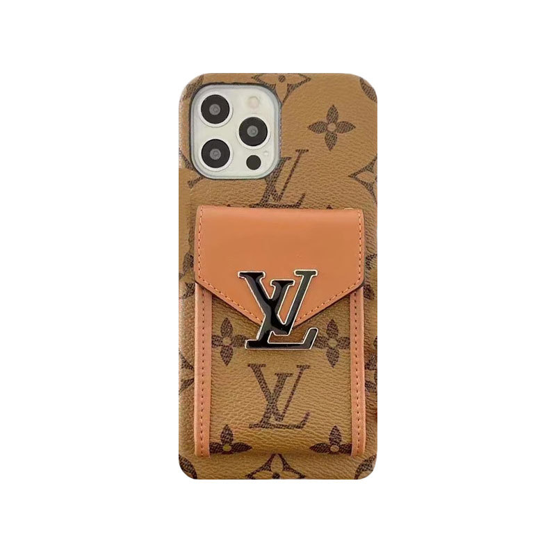 Monogram iPhone Case With Card Holder White Grid -XK241701-GTOCASE