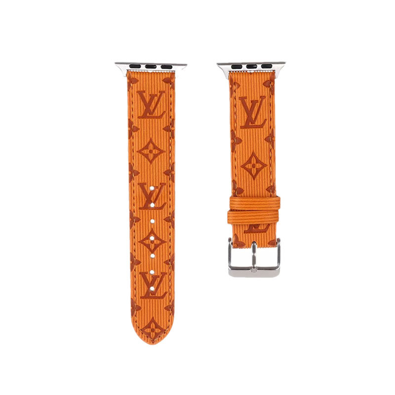 Luxury Monogram Apple Watch Band Leather Pink-SW24422-GTOCASE