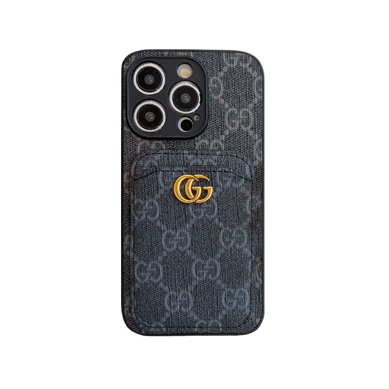Classic GG iPhone Case With Card Holder Gray -KBK240425-GTOCASE