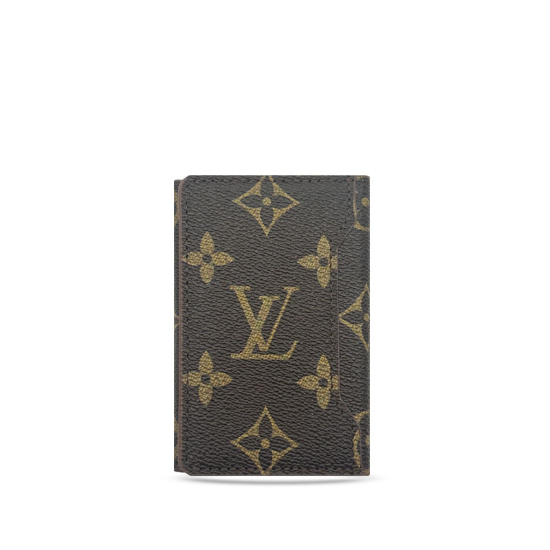 Luxury Leather Monogram Magnetic Wallet Big Printing-GELV077