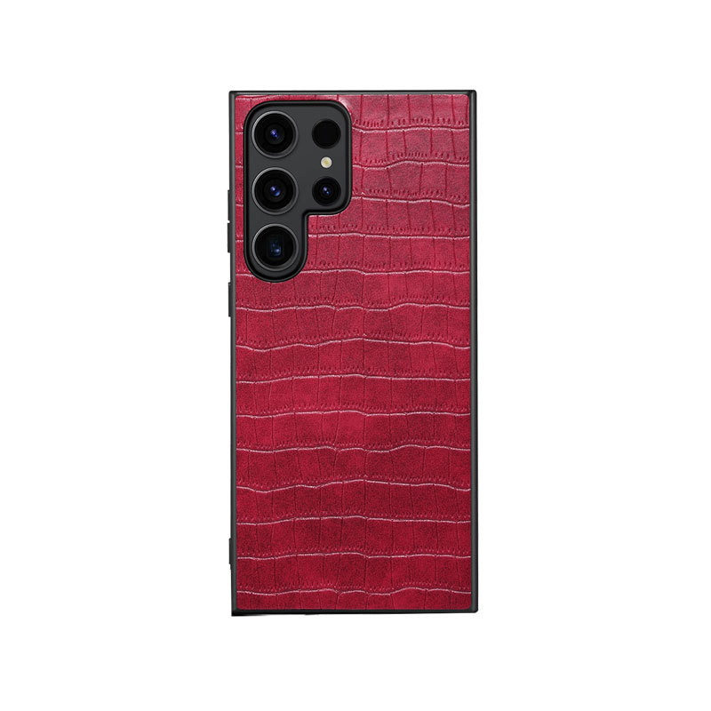 Alligator Print Leather Phone Case For Samsung Black-EYS241104-GTOCASE