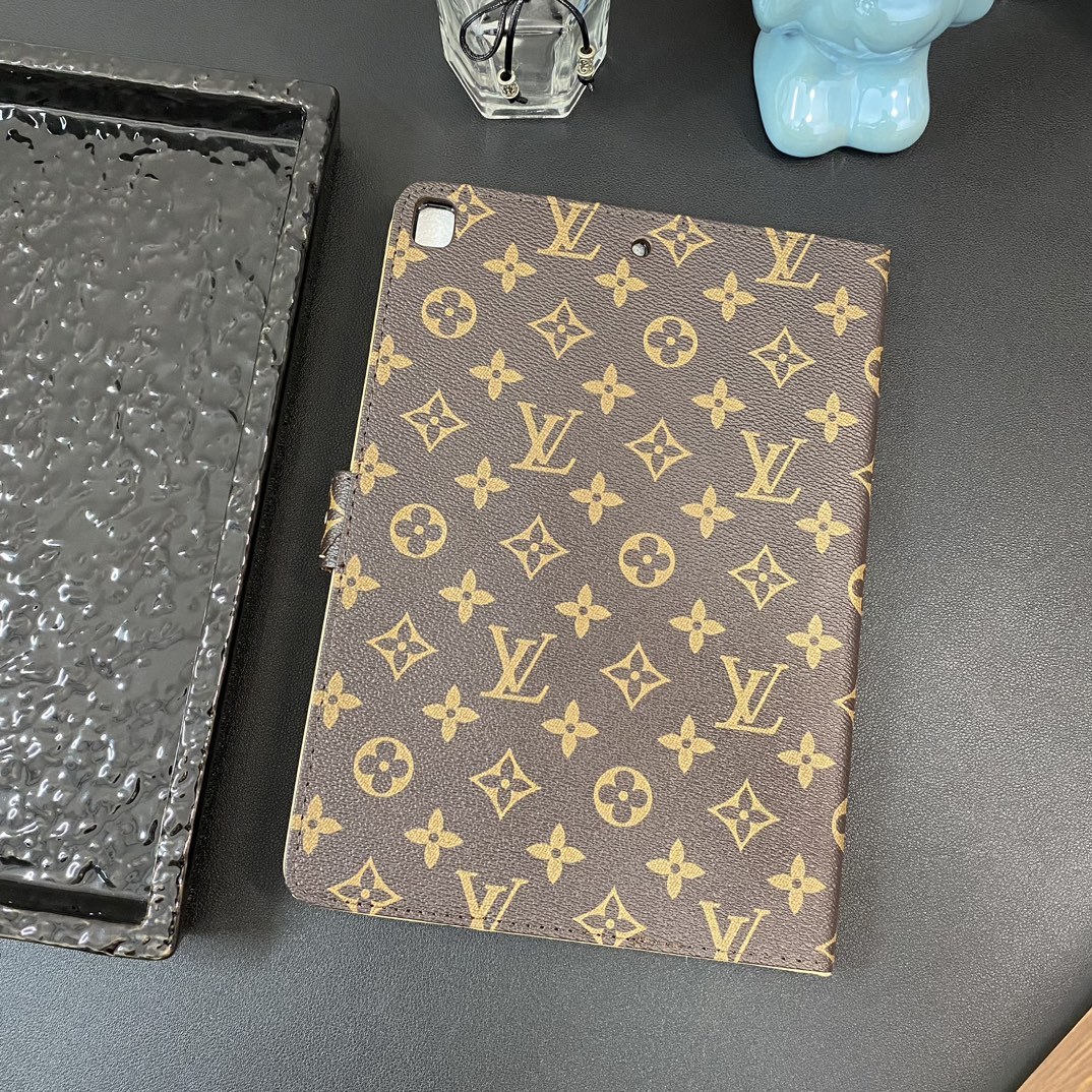 Leather Monogram iPad Case Big Printing -IPA251459-GTOCASE