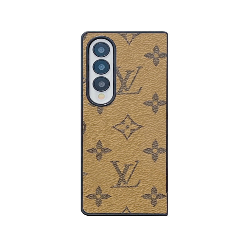 Leather Monogram Galaxy Z Flod Series Case Big Printing -ZDP251805-GTOCASE