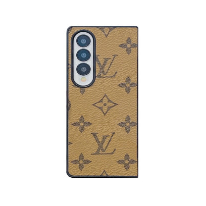 Leather Monogram Galaxy Z Flod Series Case  Big Printing -ZDP251805-GTOCASE