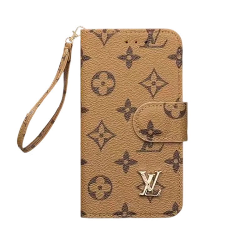 Leather Wallet Flip Monogram iPhone Case Big Printing-GELB001