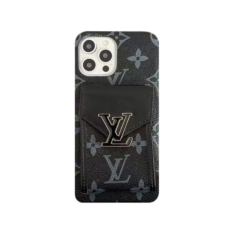 Monogram iPhone Case With Card Holder White Grid -XK241701-GTOCASE