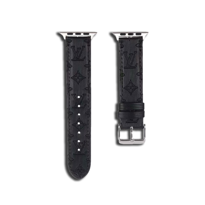 Luxury Monogram Apple Watch Band Leather Black-SW24422-GTOCASE