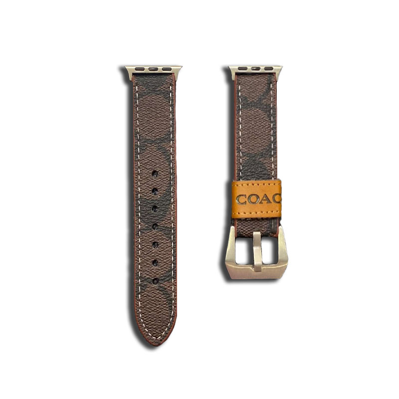 Leather C  Apple Watch Band Dark brown-YHK244221710-GTOCASE