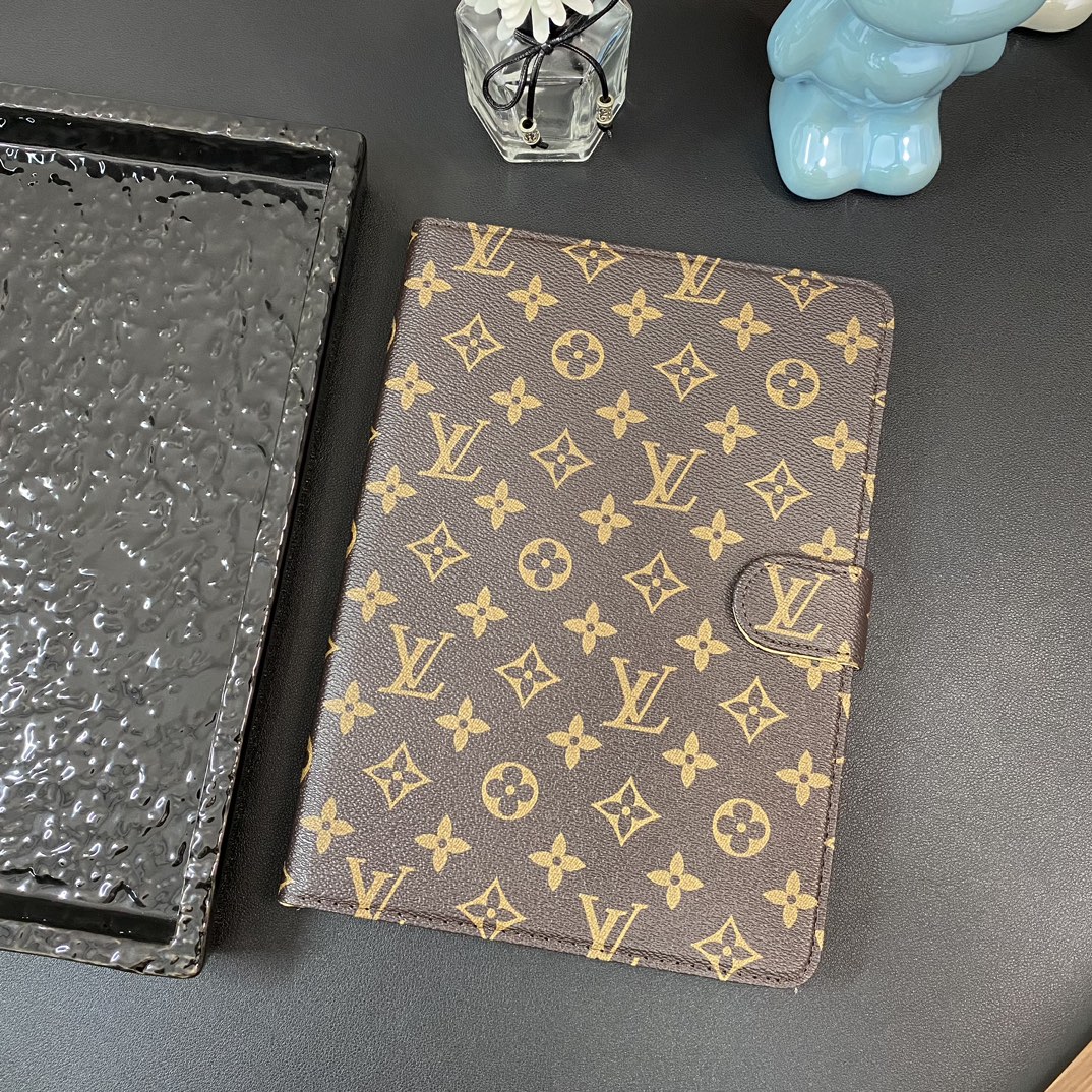 Leather Monogram iPad Case Big Printing -IPA251459-GTOCASE