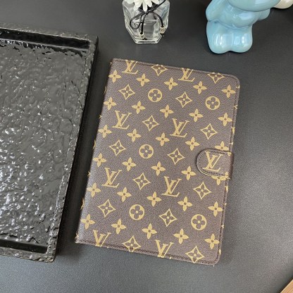 Leather Monogram iPad Case Big Printing -IPA251459-GTOCASE