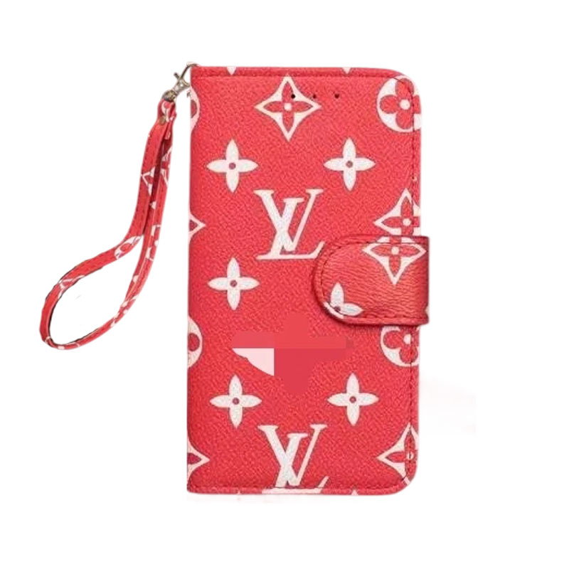 Leather Wallet Flip Monogram iPhone Case Big Printing-GELB001