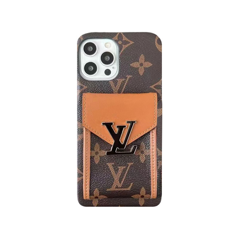 Monogram iPhone Case With Card Holder White Grid -XK241701-GTOCASE