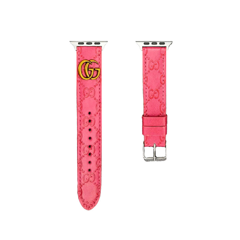Leather GG Apple Watch Band Black-YH24422-GTOCASE