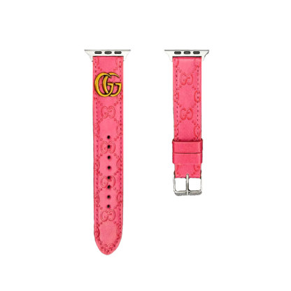 Leather GG Apple Watch Band Black-YH24422-GTOCASE