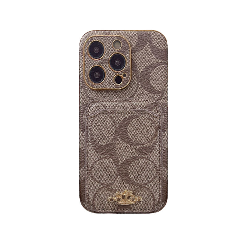 CH iPhone Case With Card Holder Coffe -KB241651-GTOCASE