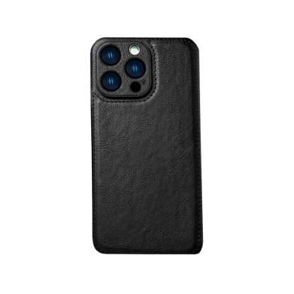 Leather Phone Case For iPhone Black -QB240312-GTOCASE