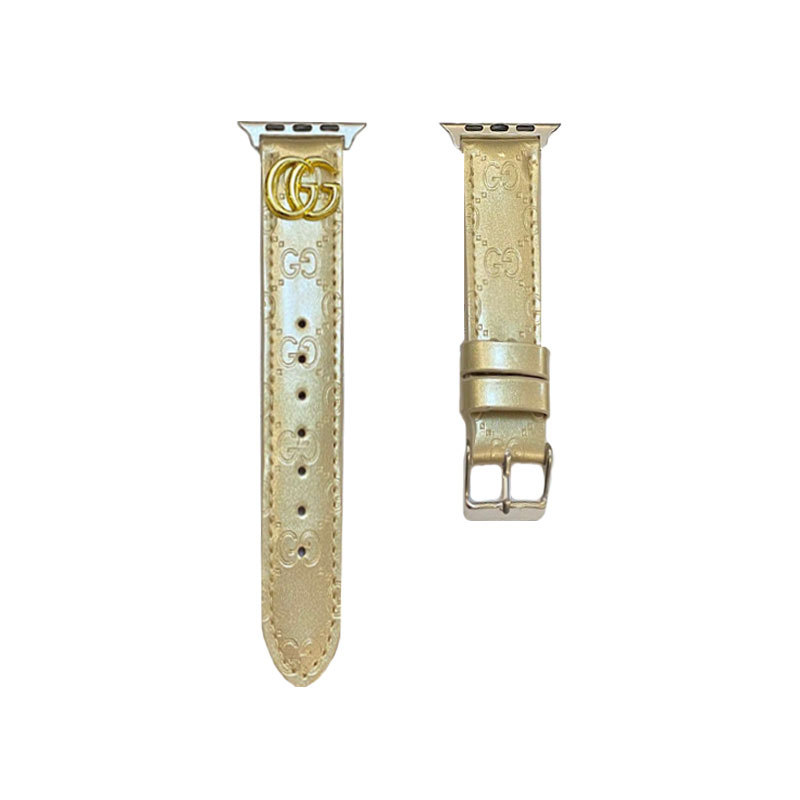 Leather GG Apple Watch Band Black-LGk240509-GTOCASE