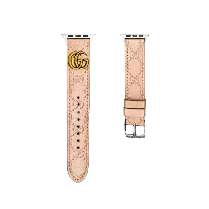 Leather GG Apple Watch Band Black-YH24422-GTOCASE