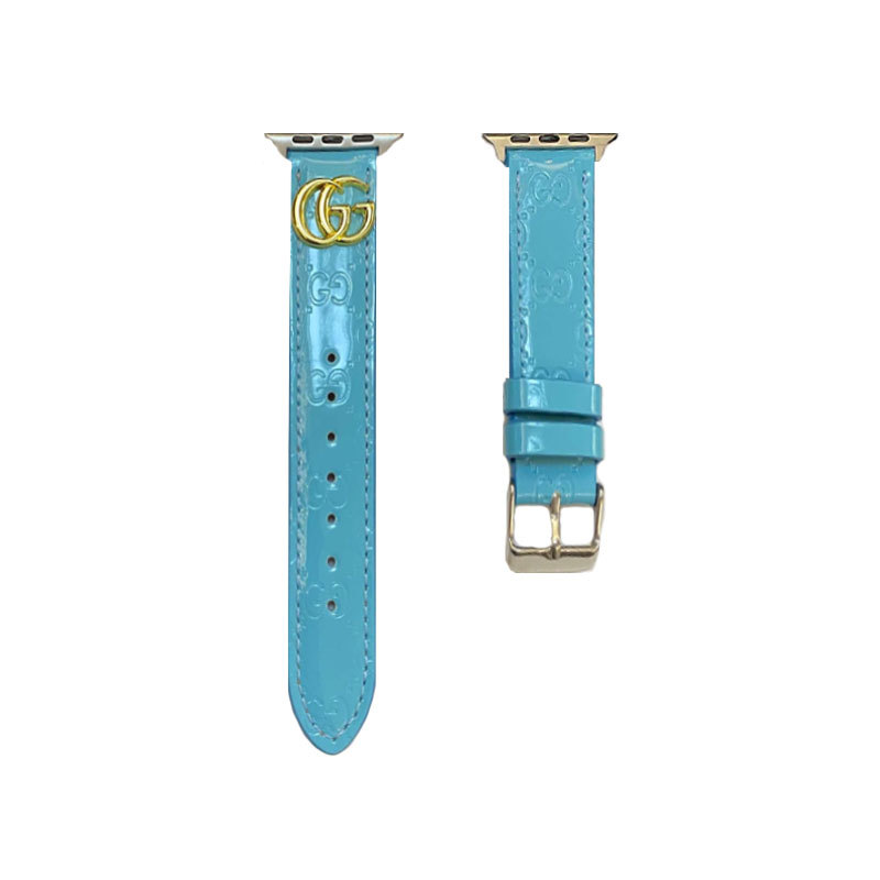 Leather GG Apple Watch Band Black-LGk240509-GTOCASE