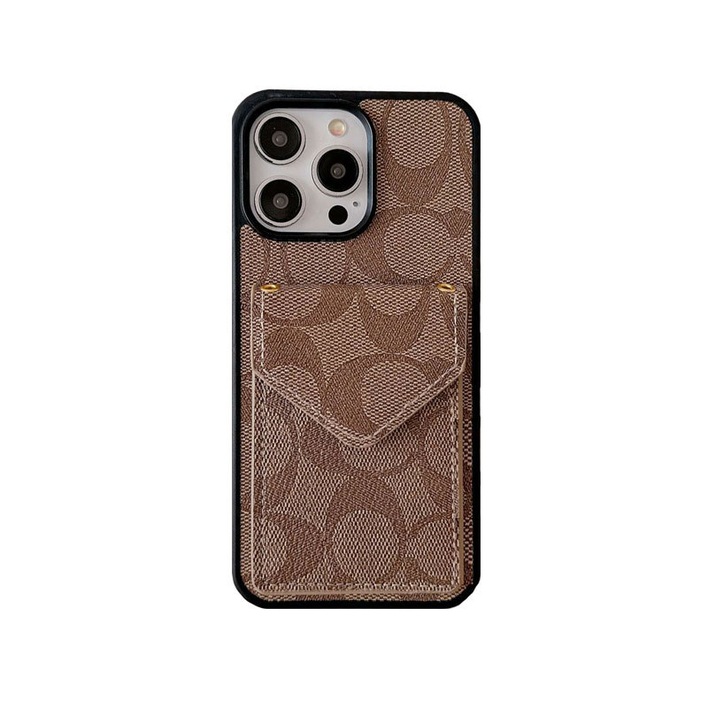 CH iPhone Case With Card Holder And Strap Light Black -SJ240513-GTOCASE