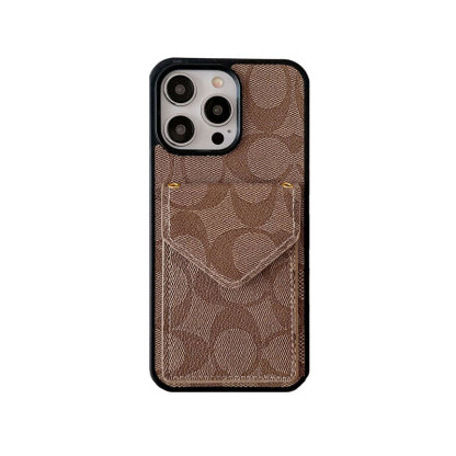 CH  iPhone Case With Card Holder And Strap Light Black -SJ240513-GTOCASE