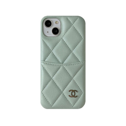 Leather CC iPhone Case With Crad Holder Black -PZB240603-GTOCASE