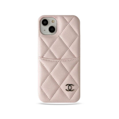 Leather CC Case With Crad Holder For iPhone Pink -PZB240603-GTOCASE