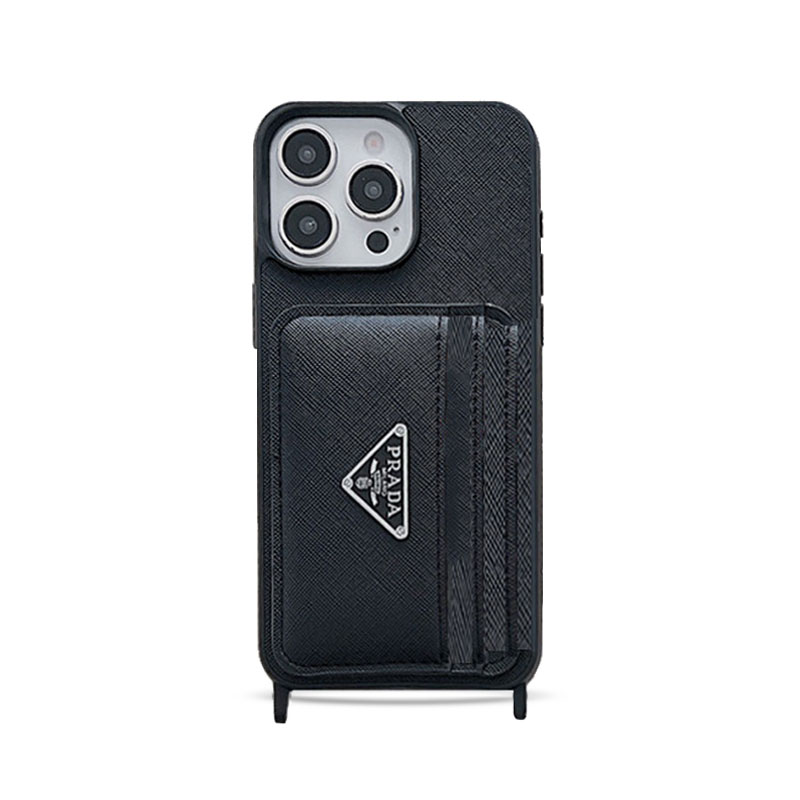 PR Case With Card Holder For iPhone Black-XFK241537-GTOCASE
