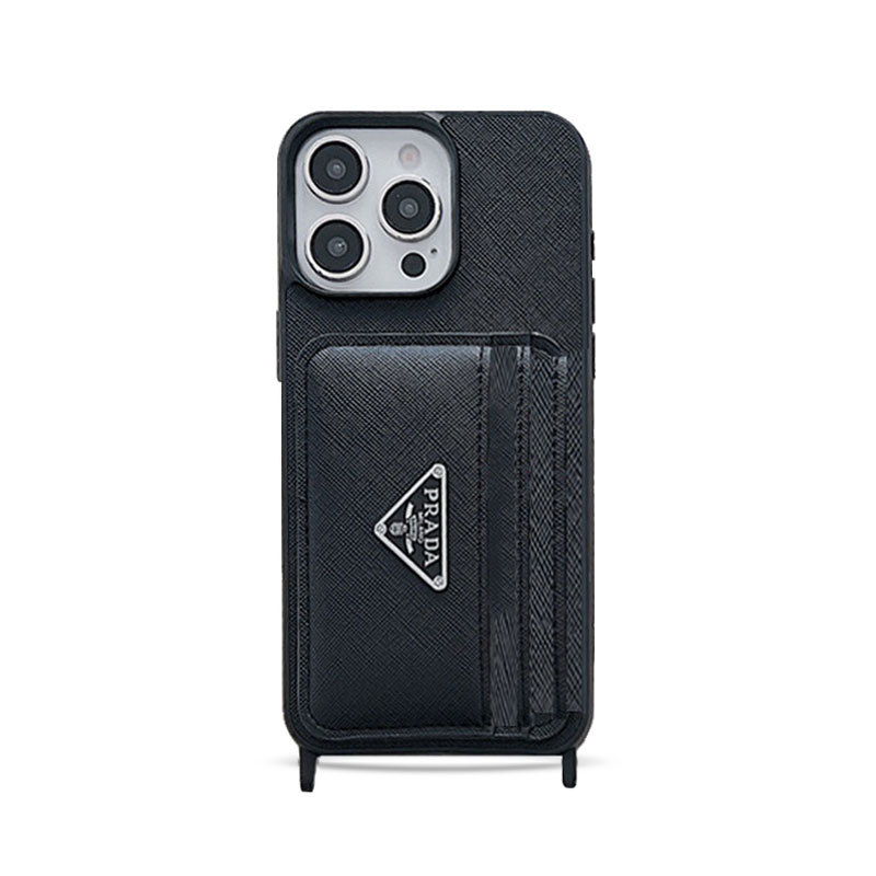 PR Case With Card Holder For iPhone Black-XFK241537-GTOCASE