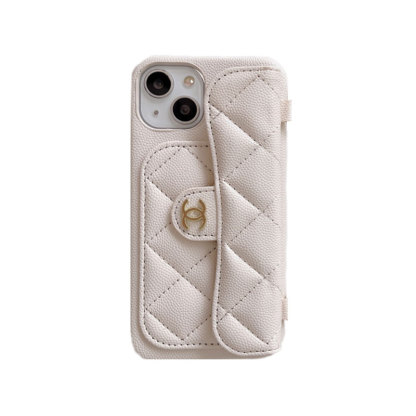 CC iPhone Case With Card Holder And Strap Pink -SLK240104-GTOCASE