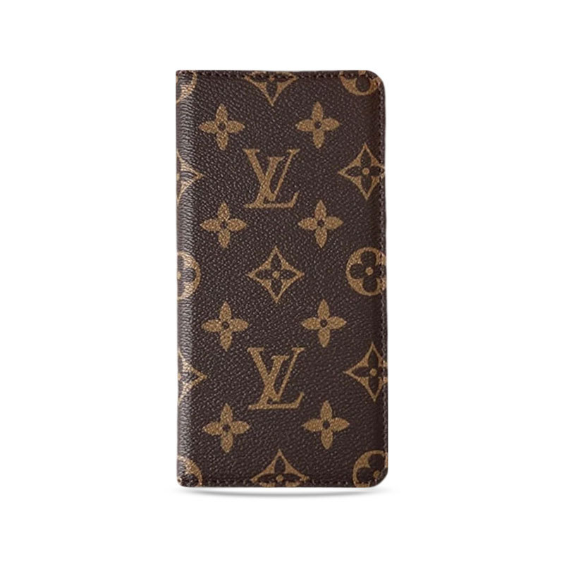 Leather Monogram iPhone Case With Wallet And Card Holder-PTK241608-GTOCASE