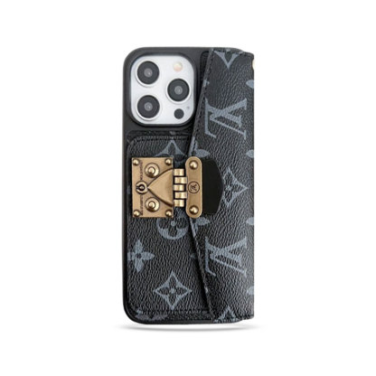 Monogram iPhone Case With Purse And Crossbody Strap Black -XKK240329-GTOCASE