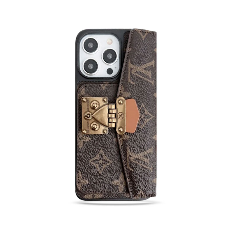 Monogram iPhone Case With Purse And Crossbody Strap Brown -XKK240329-GTOCASE