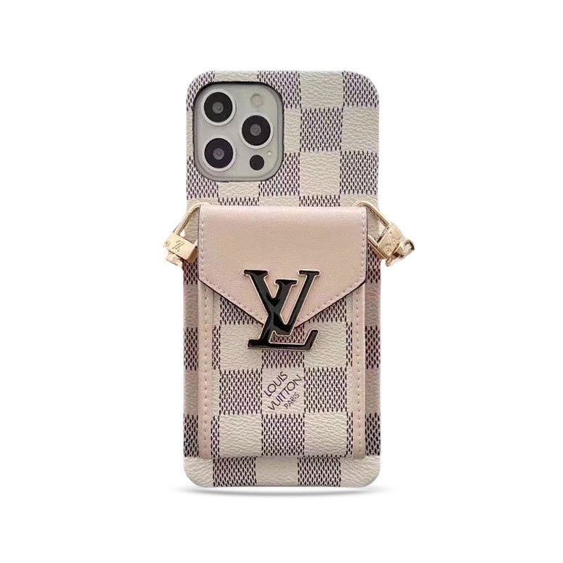 Monogram iPhone Case With Wallet And Strap White Grid -DGK240329-GTOCASE