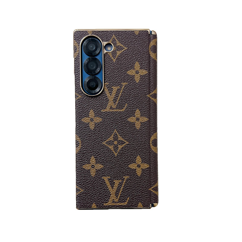 Leather Samsung Monogram Phone Case With Card Holder And Strap-DJB2509015