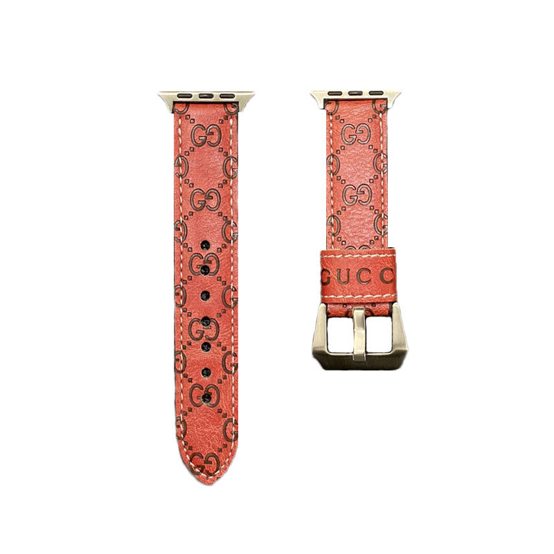 GG Apple Watch Band Leather Red-SW24422-GTOCASE