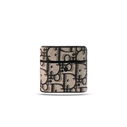 Leather CD AirPods Cases Black-PG240513-GTOCASE