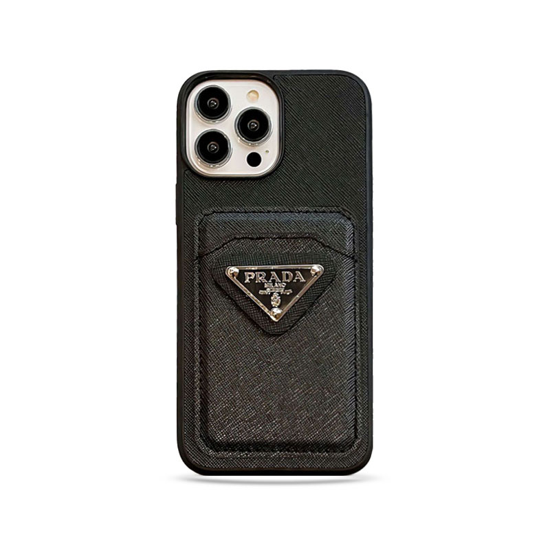 Classic PR iPhone Case With Card Holder Black -JDB240403-GTOCASE