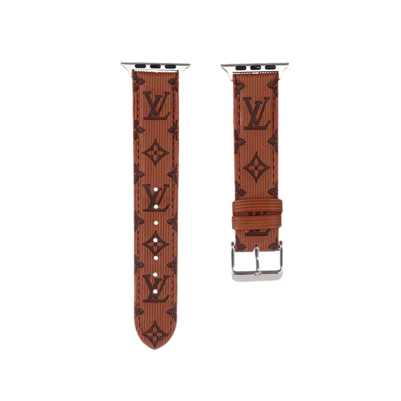 Luxury Monogram Apple Watch Band Leather Pink-SW24422-GTOCASE