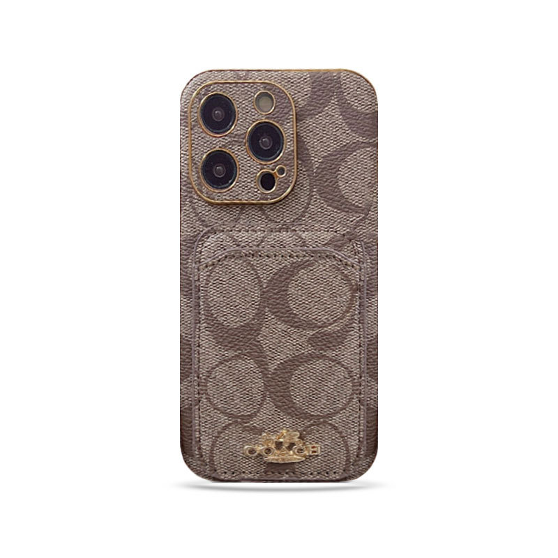 CH iPhone Case With Card Holder Coffe -KB241651-GTOCASE