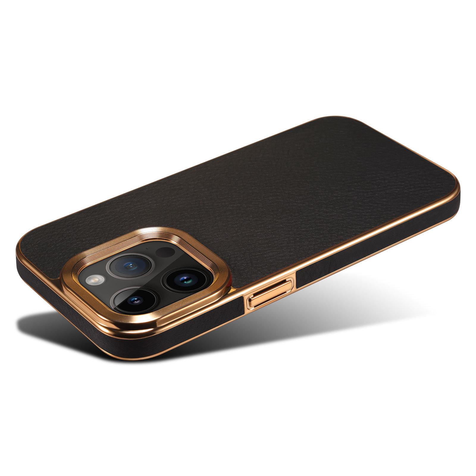 leather Phone Case For iPhone Black-DDM241725-GTOCASE