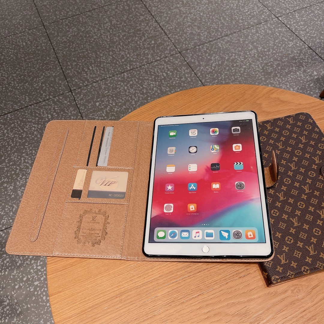 Leather Monogram iPad Case Big Printing -IPA251459-GTOCASE